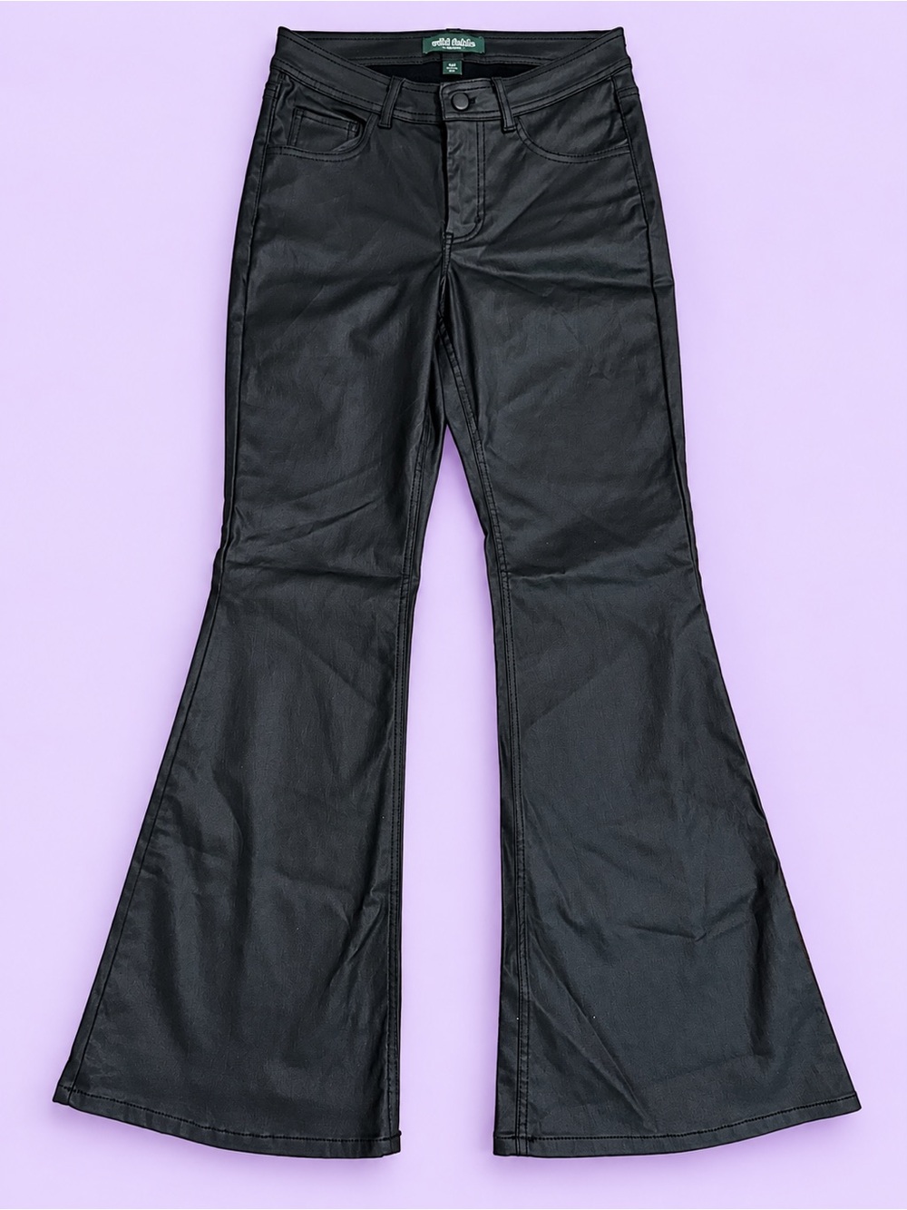 Wild Fable Black Coated Flared Pants